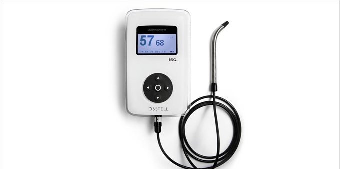 오스텔멘토(OSSTELL) — 임플란트 안정도 측정기 본체(화면 57 68)와 측정 프로브